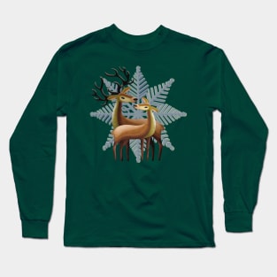 Reindeer Couple Long Sleeve T-Shirt